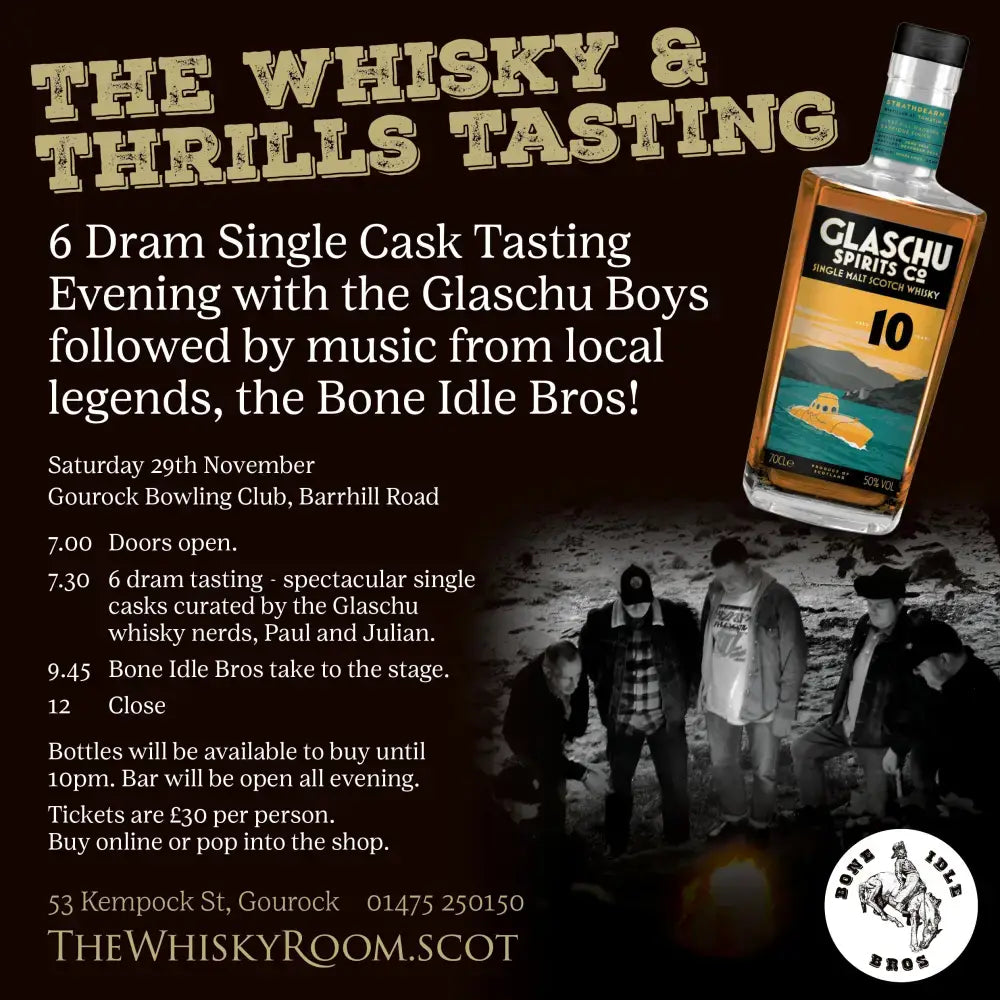 2025 - Whisky Tasting Event Saturday 29th November with Glaschu and the Bone Idle Bros - Tickets