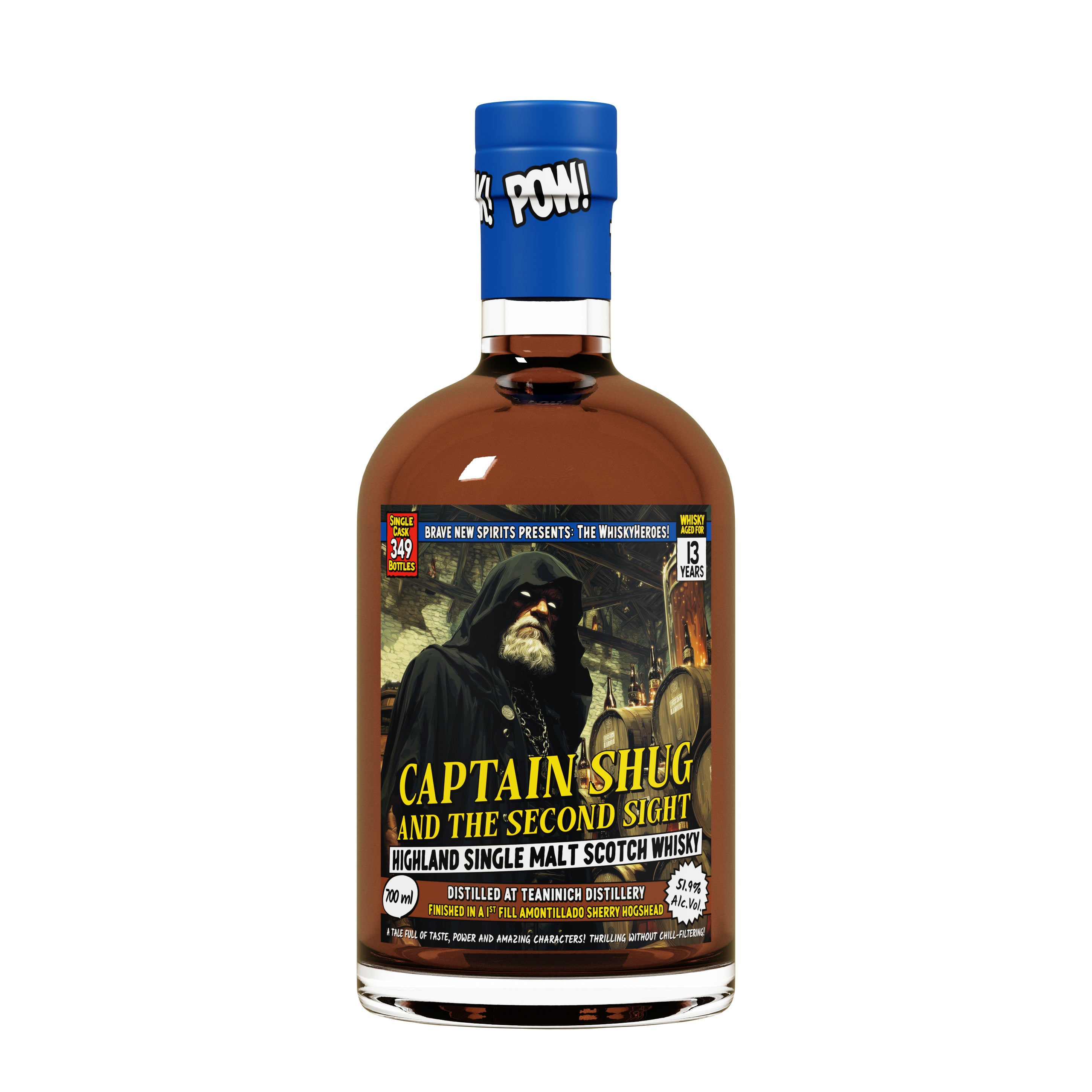Brave New Spirits, Whisky Heroes, Captain Shug and the Second Sight, Teaninich 13, Single Cask, Single Malt Whisky, 70cl