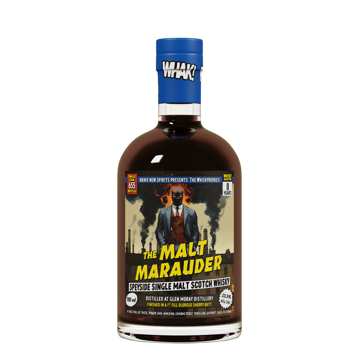 Brave New Spirits, Whisky Heroes, The Malt Marauder Glen Moray 11, Single Cask, Single Malt Whisky, 70cl