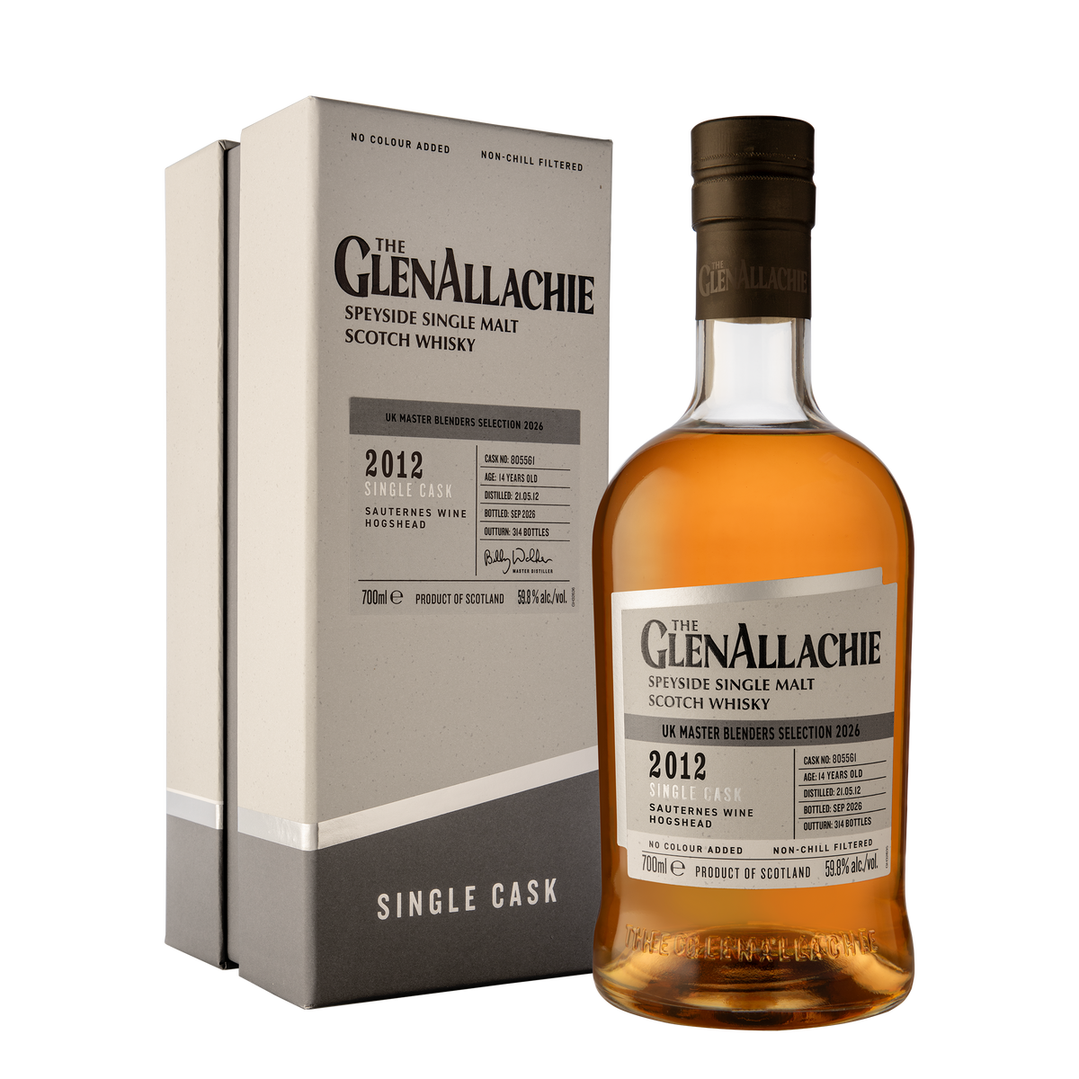 Glenallachie 2012, Sauternes Hogshead, 14 years, Single Cask #805561 - Single Malt Whisky, 70cl