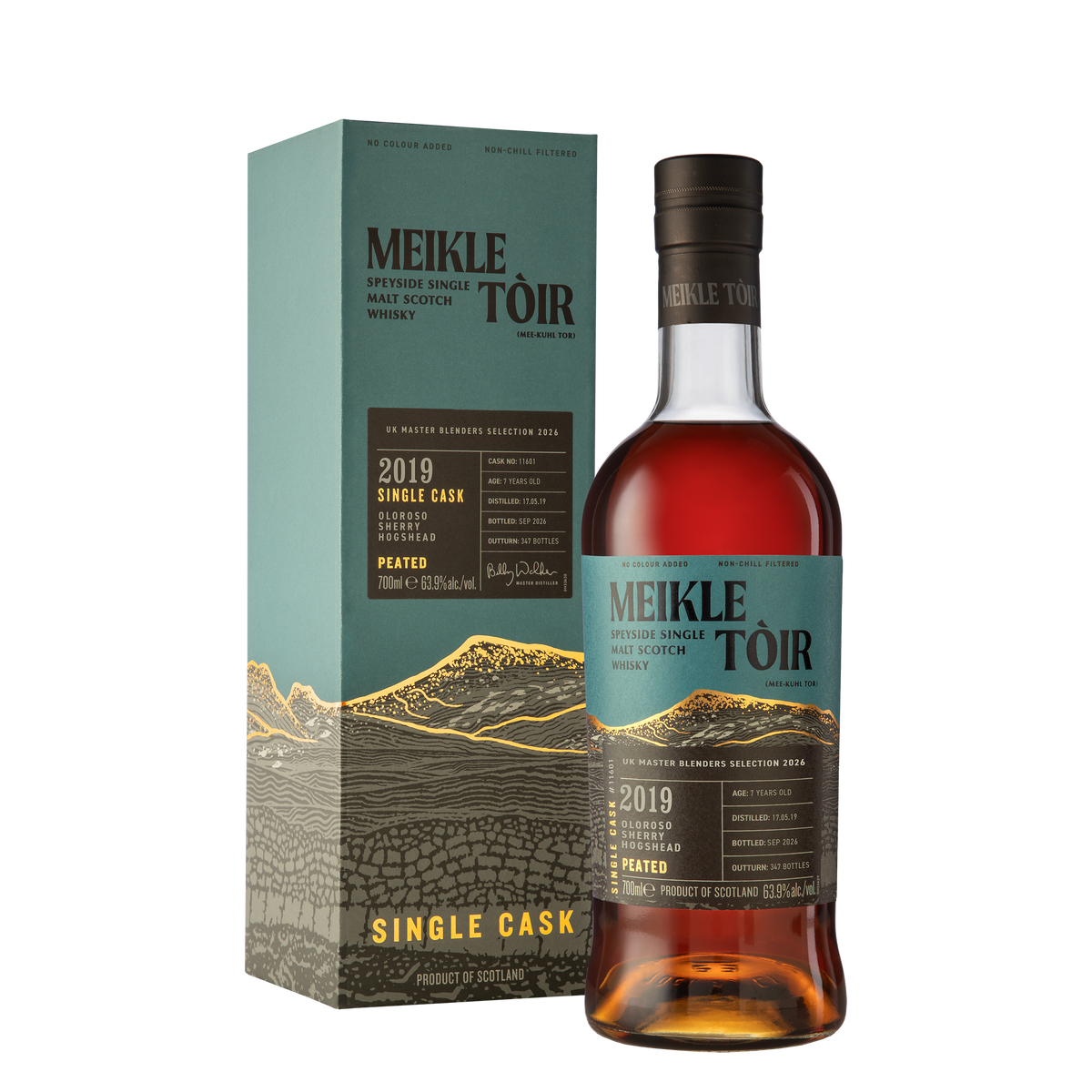 Glenallachie Meikle Toir 2019, Oloroso Hogshead, Single Cask #11601 - Single Malt Whisky, 70cl