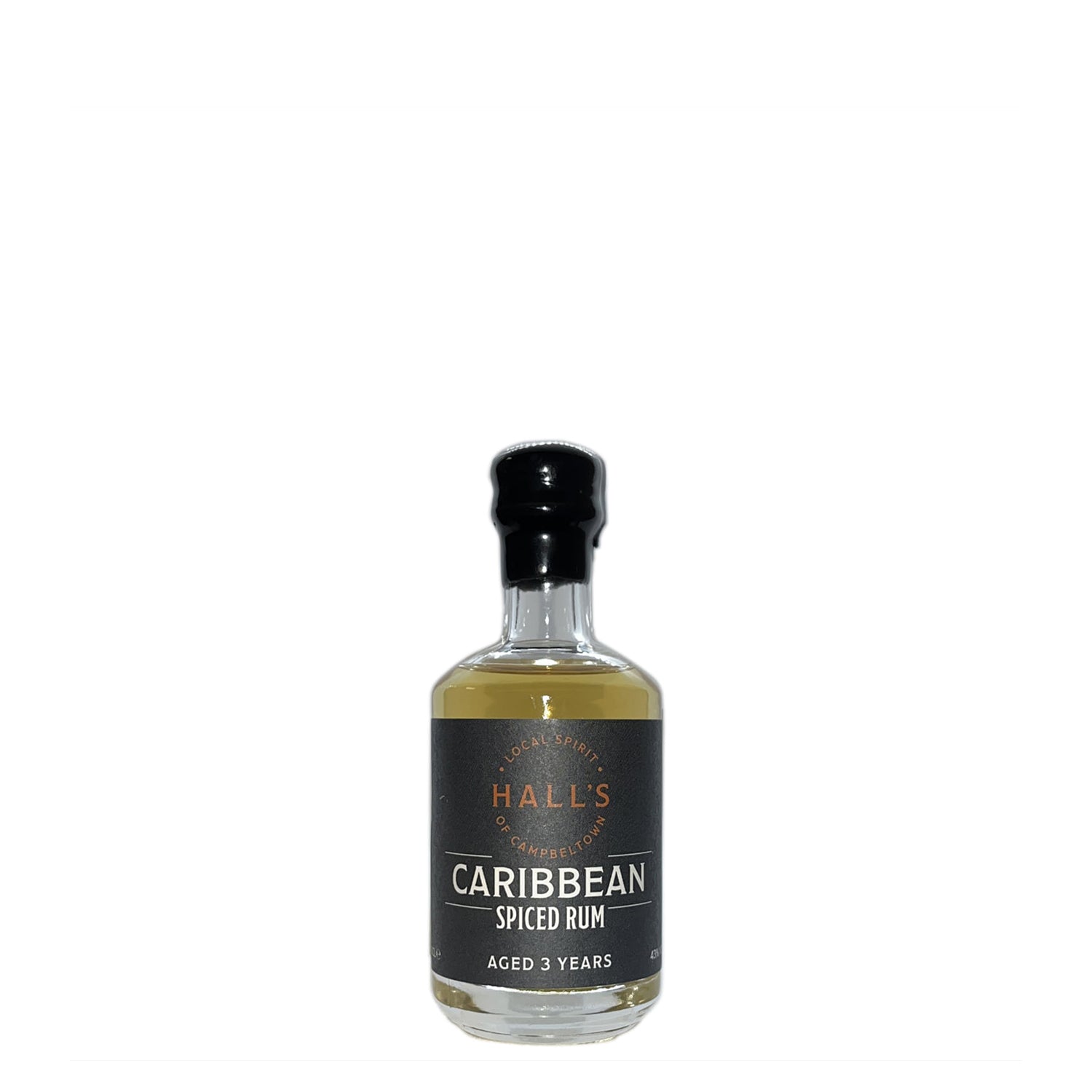 Hall’s Spiced Caribbean 3 year old Rum - 5cl Miniature
