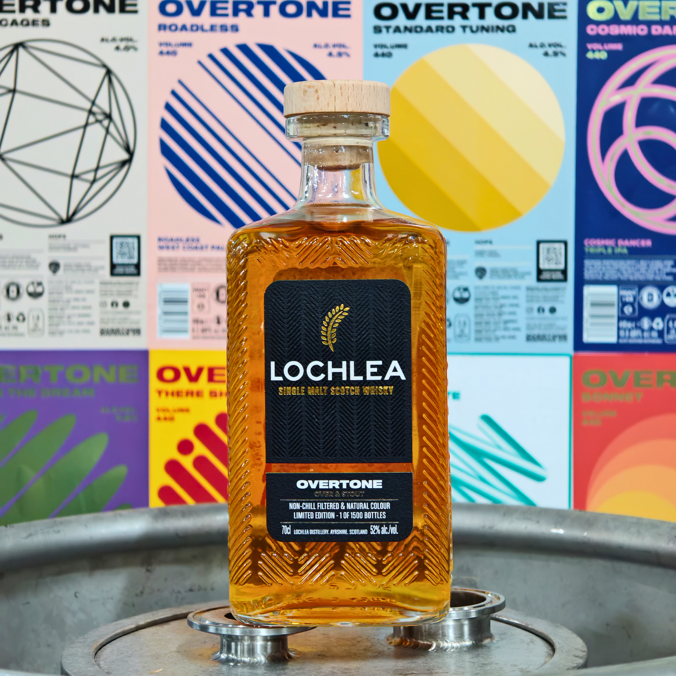 Lochlea Over and Stout, Stout Cask Finish - Single Malt Whisky, 70cl
