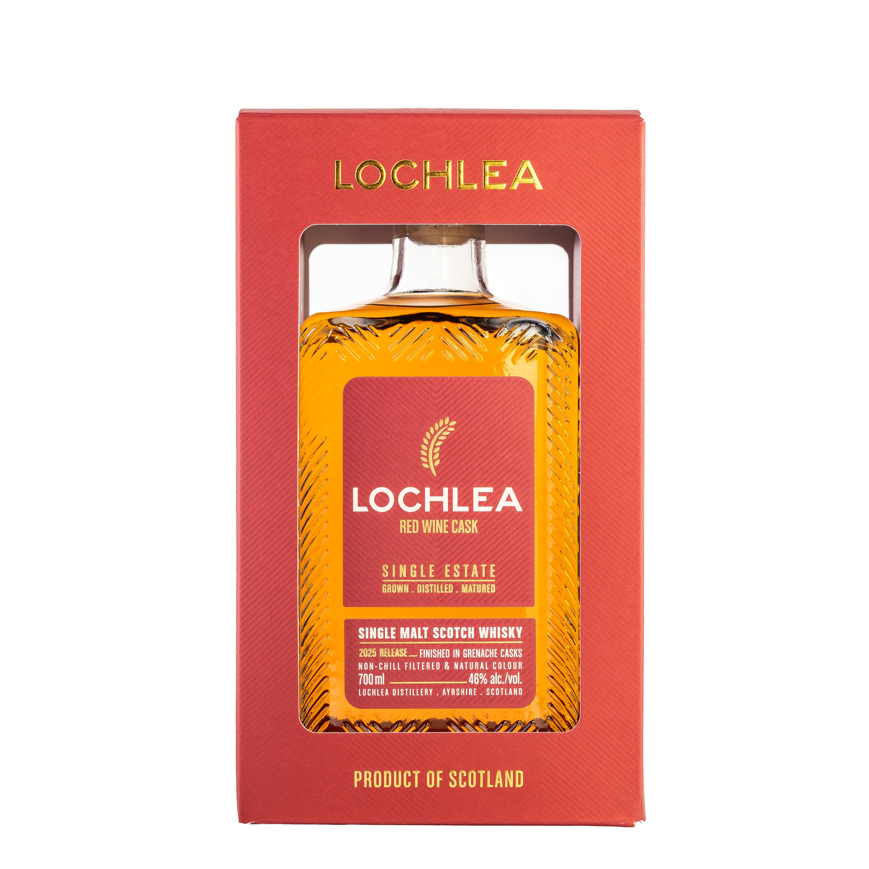 Lochlea Red Wine Cask, Single Estate - Single Malt Whisky, 70cl