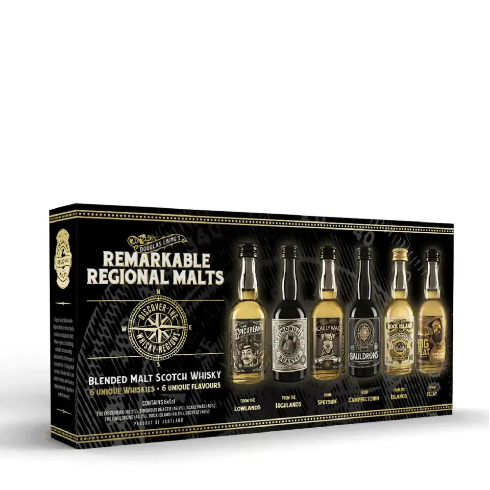 Remarkable Regional Malts Miniature pack (Douglas Laing) Whisky Blended Malt gift