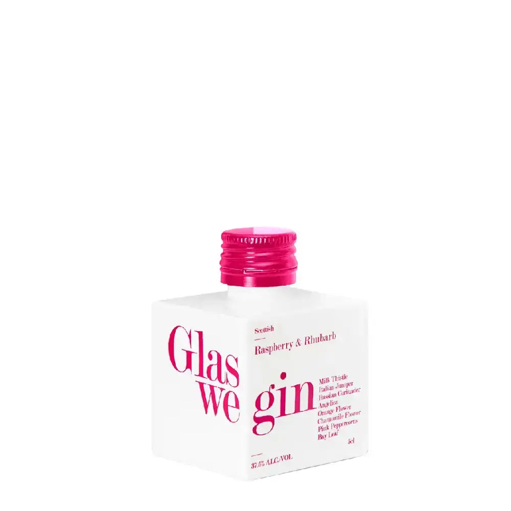 Glaswegin Gin Raspberry and Rhubarb - 5cl Miniature - miniature
