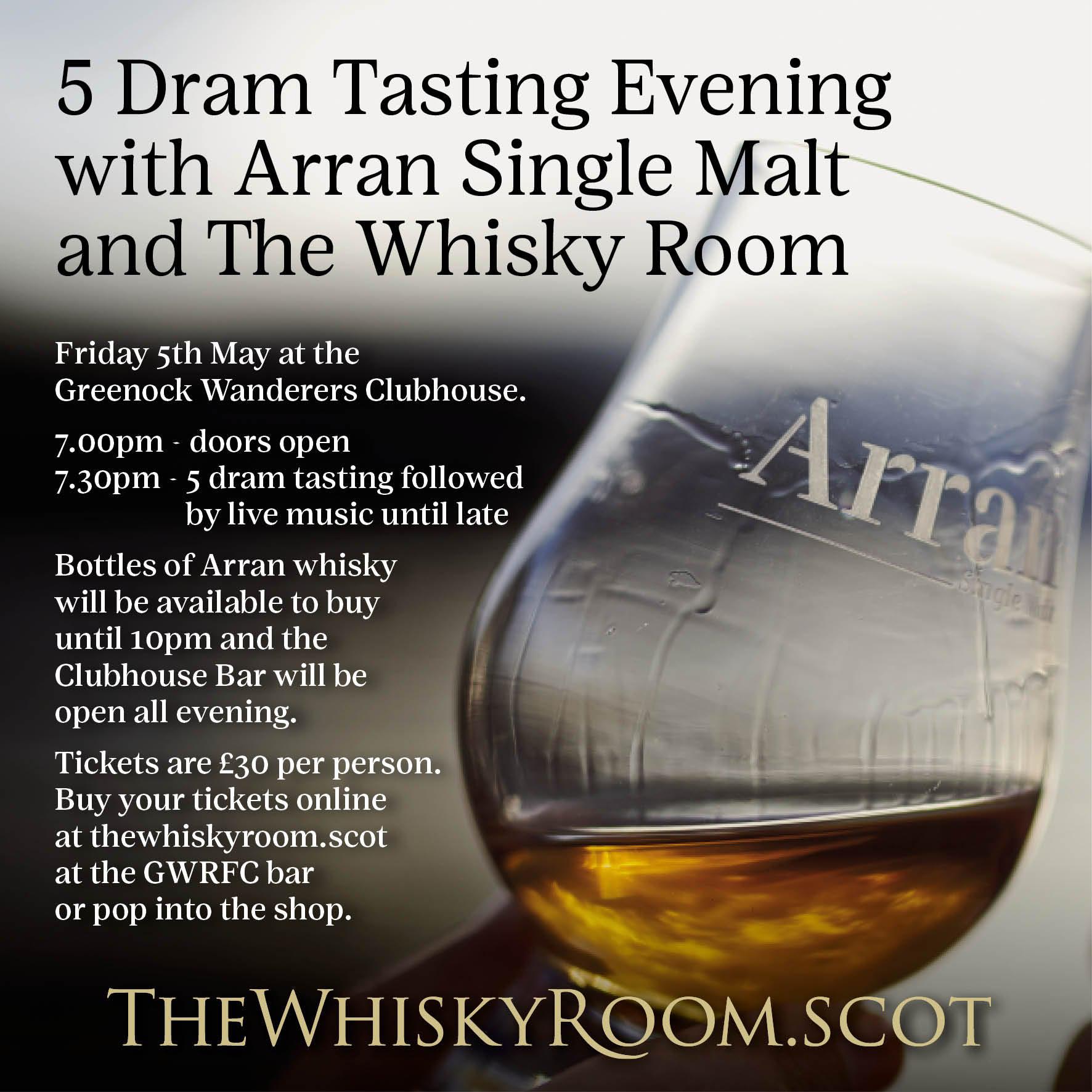 Tasting Event, 5th May with Arran