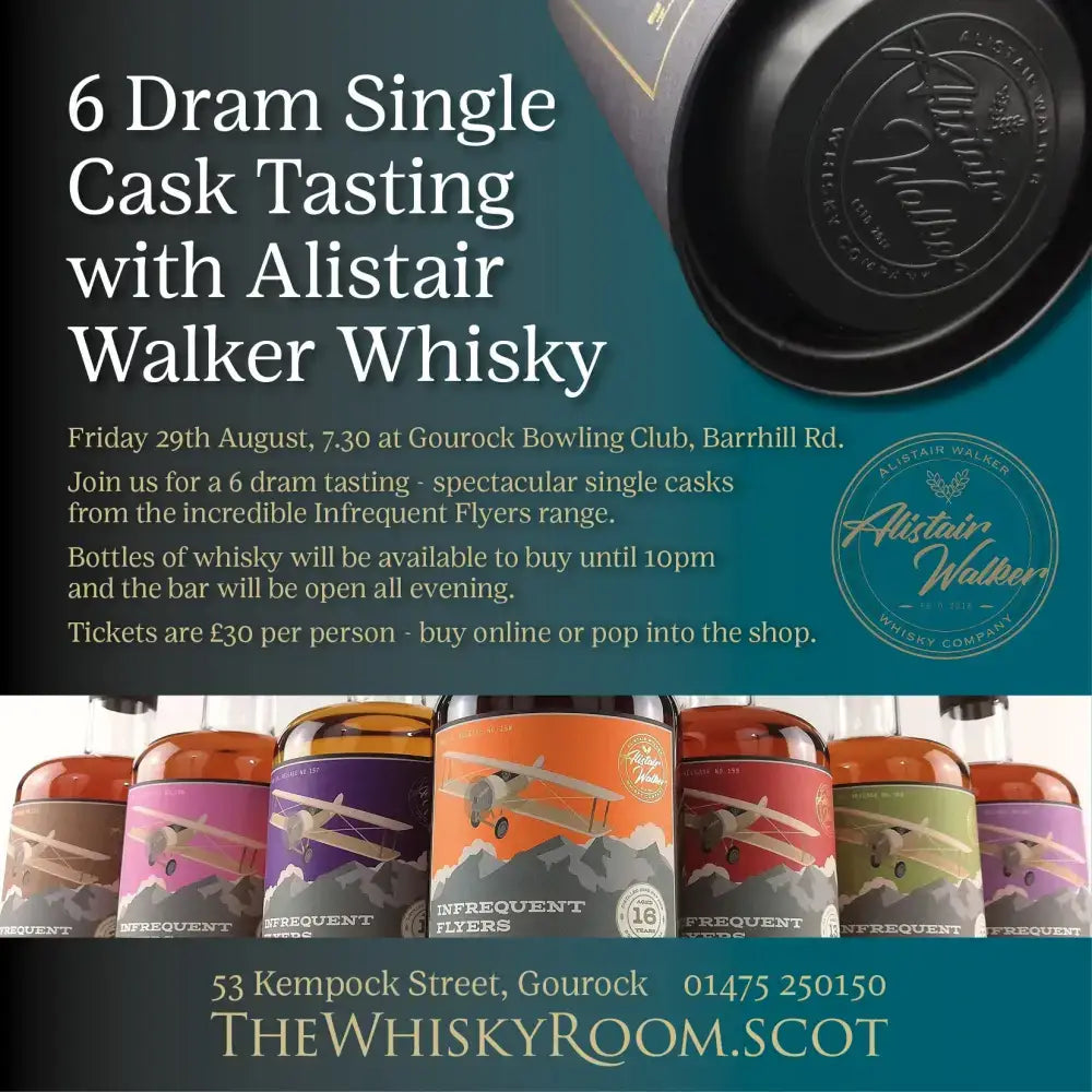 2025 Whisky Tasting Event Friday 29th August with Alistair Walker Tickets