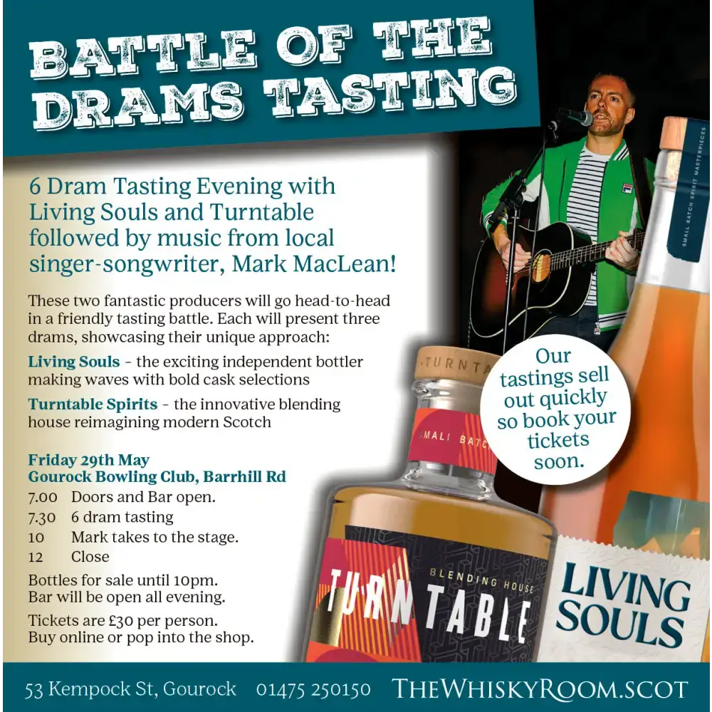 2026 - Whisky Tasting Event May 29th with Turntable Living Souls and Mark MacLean - Tickets