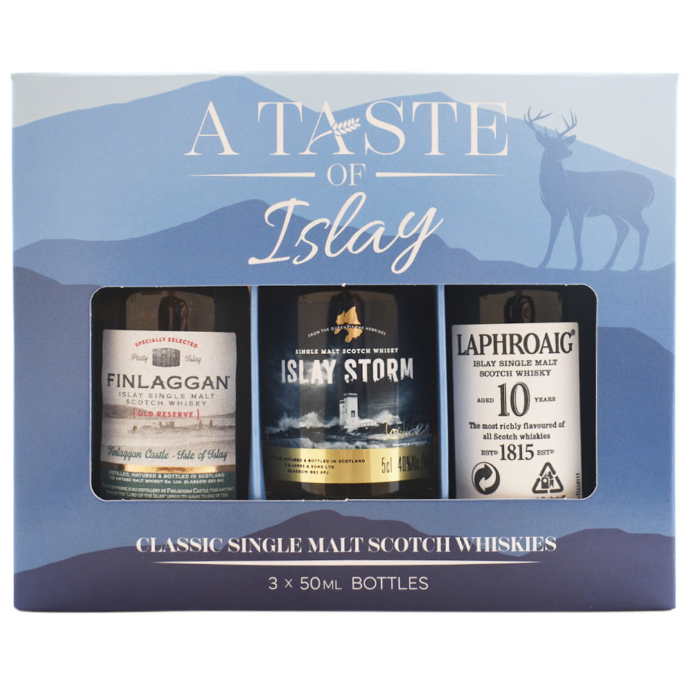 Paquete de regalo A Taste of Islay - Whisky de pura malta 3x5cl