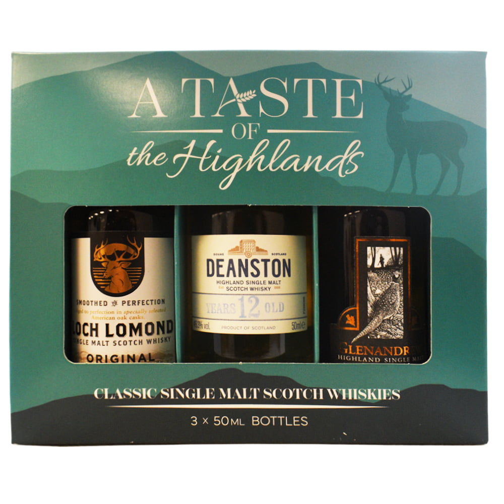 A Taste of the Highlands Gift Pack 3x5cl Whisky de pura malta