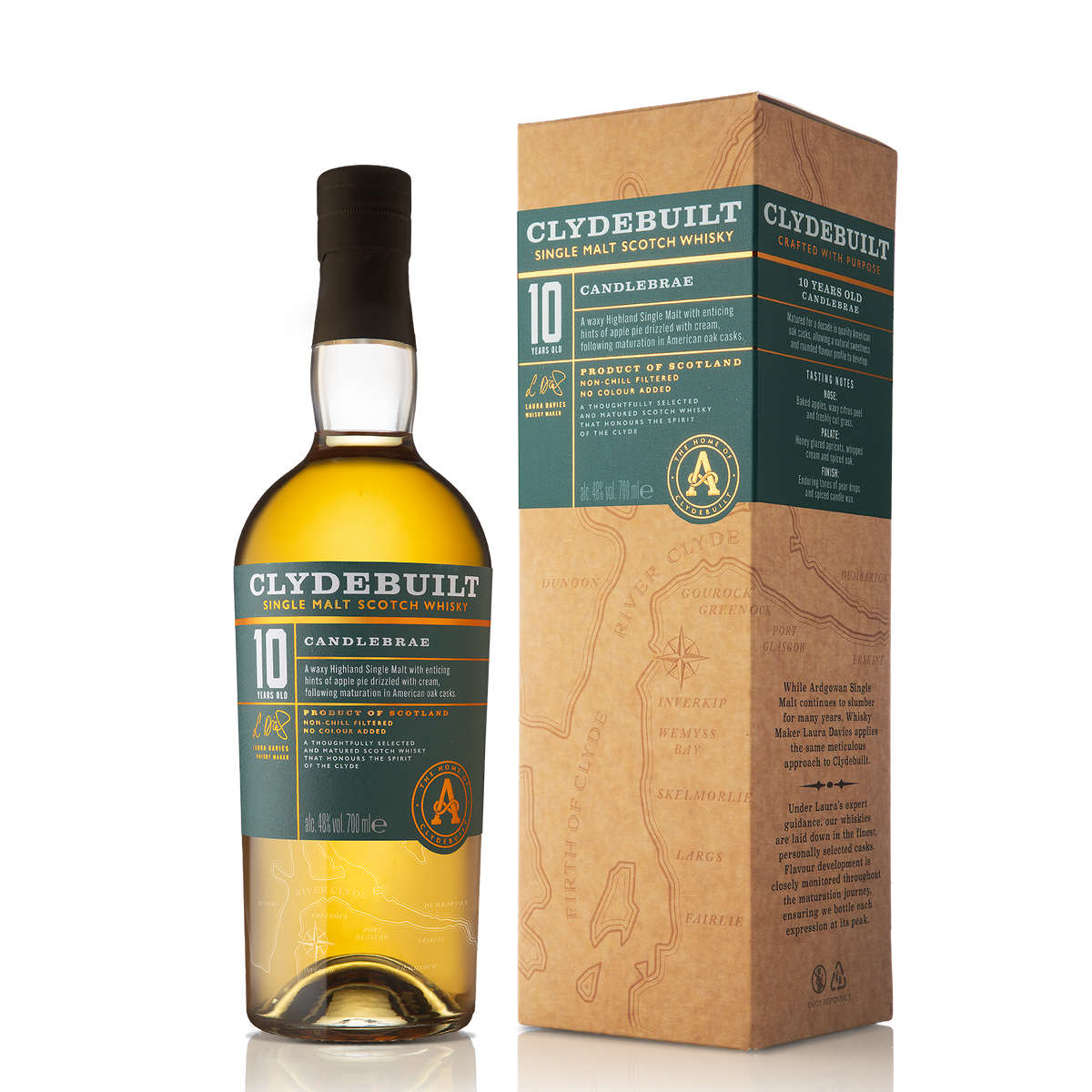 Ardgowan, Clydebuilt 10 Year Old, Candlebrae - Single Malt Whisky, 70cl