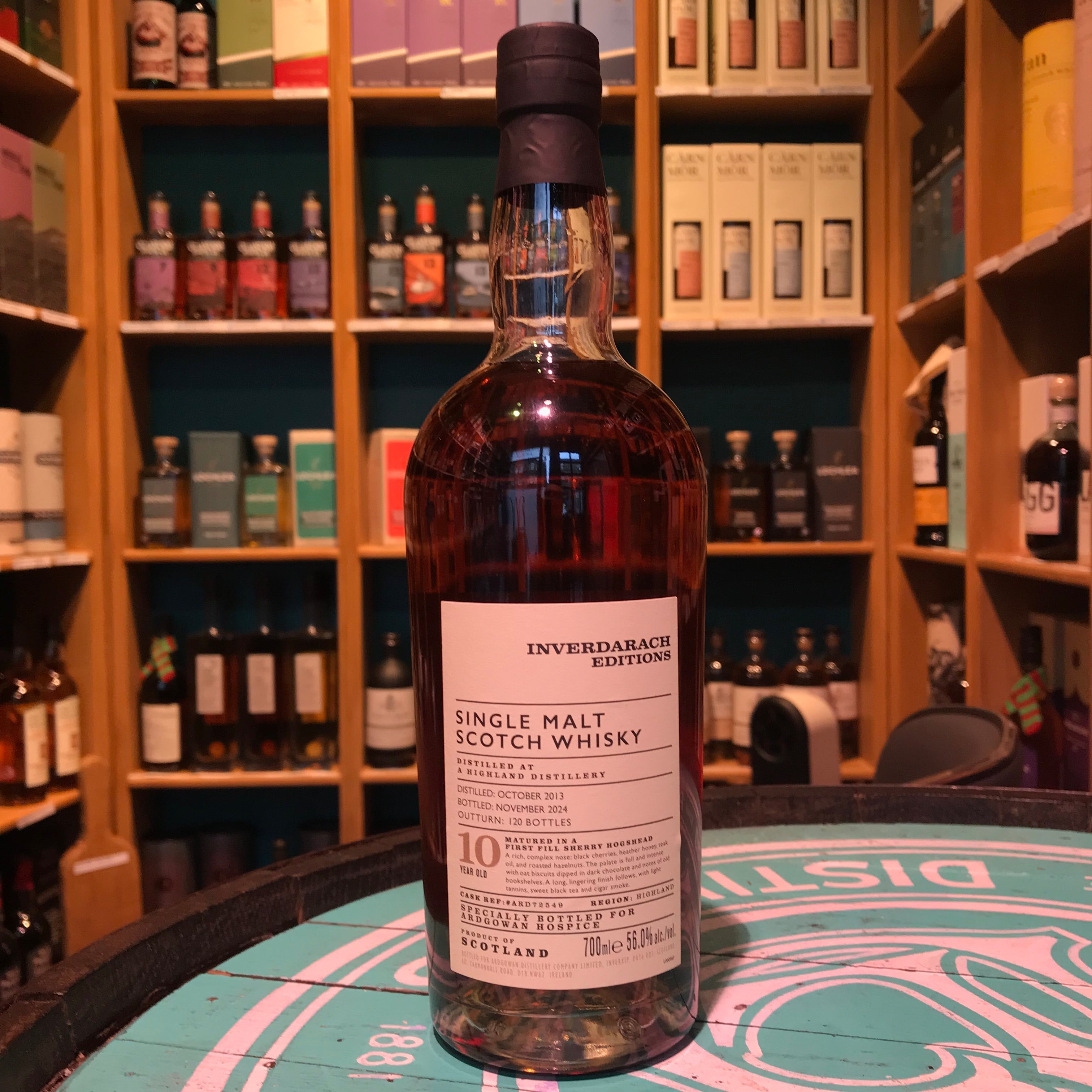 Whisky de pura malta Ardgowan Inverdarach 10, edición Hospice de Ardgowan 2024