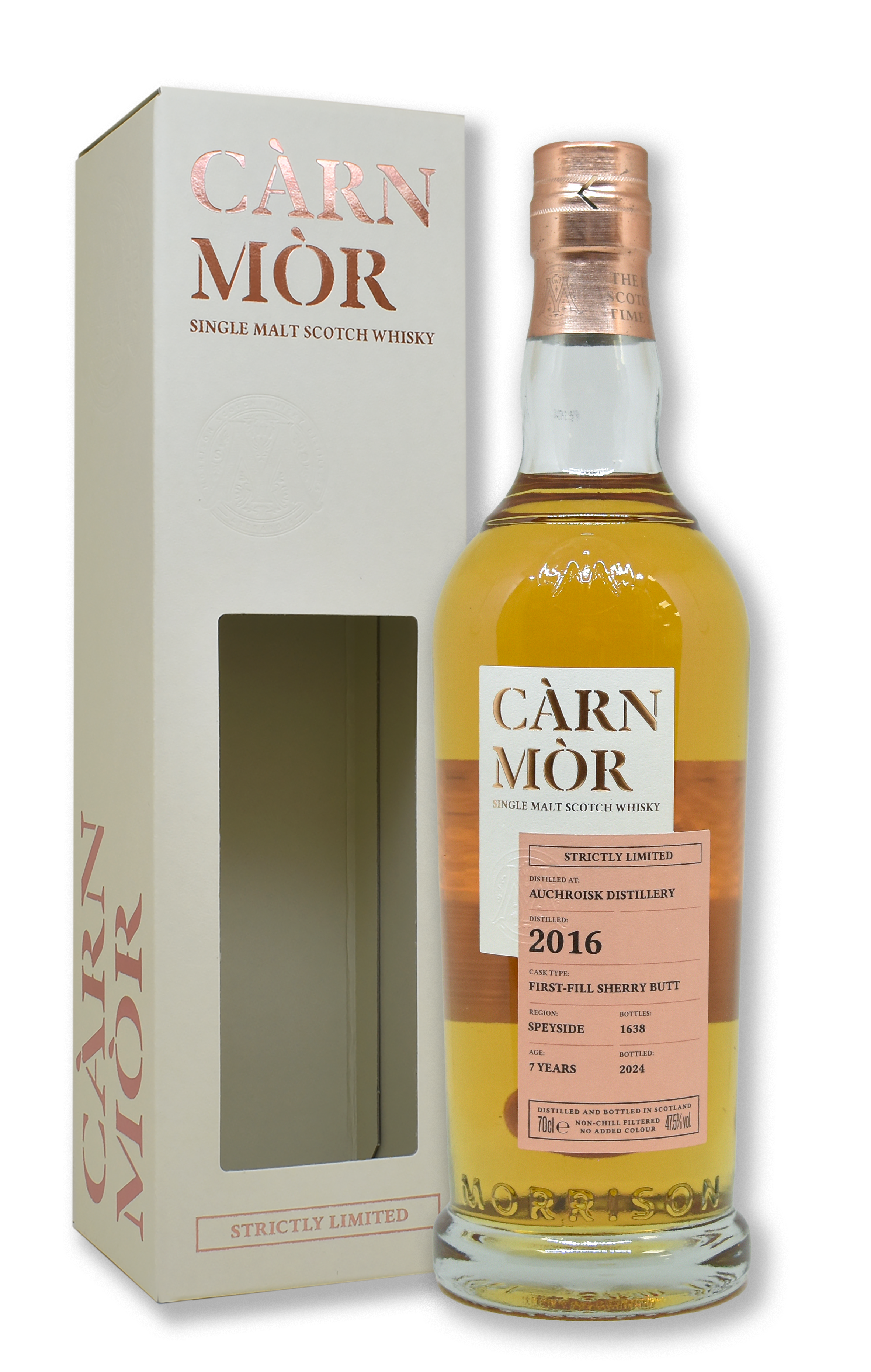 Auchroisk, 2016, Sherry Butt de primer relleno, Càrn Mòr - Morrison Single Malt Whisky