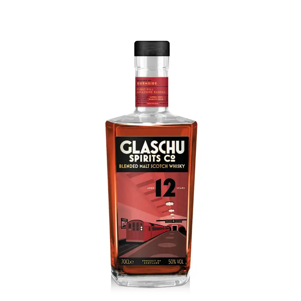 Burnside 12 Amarone Wine Barrel Single Cask - Blended Malt Whisky - Glaschu Spirits - 70cl