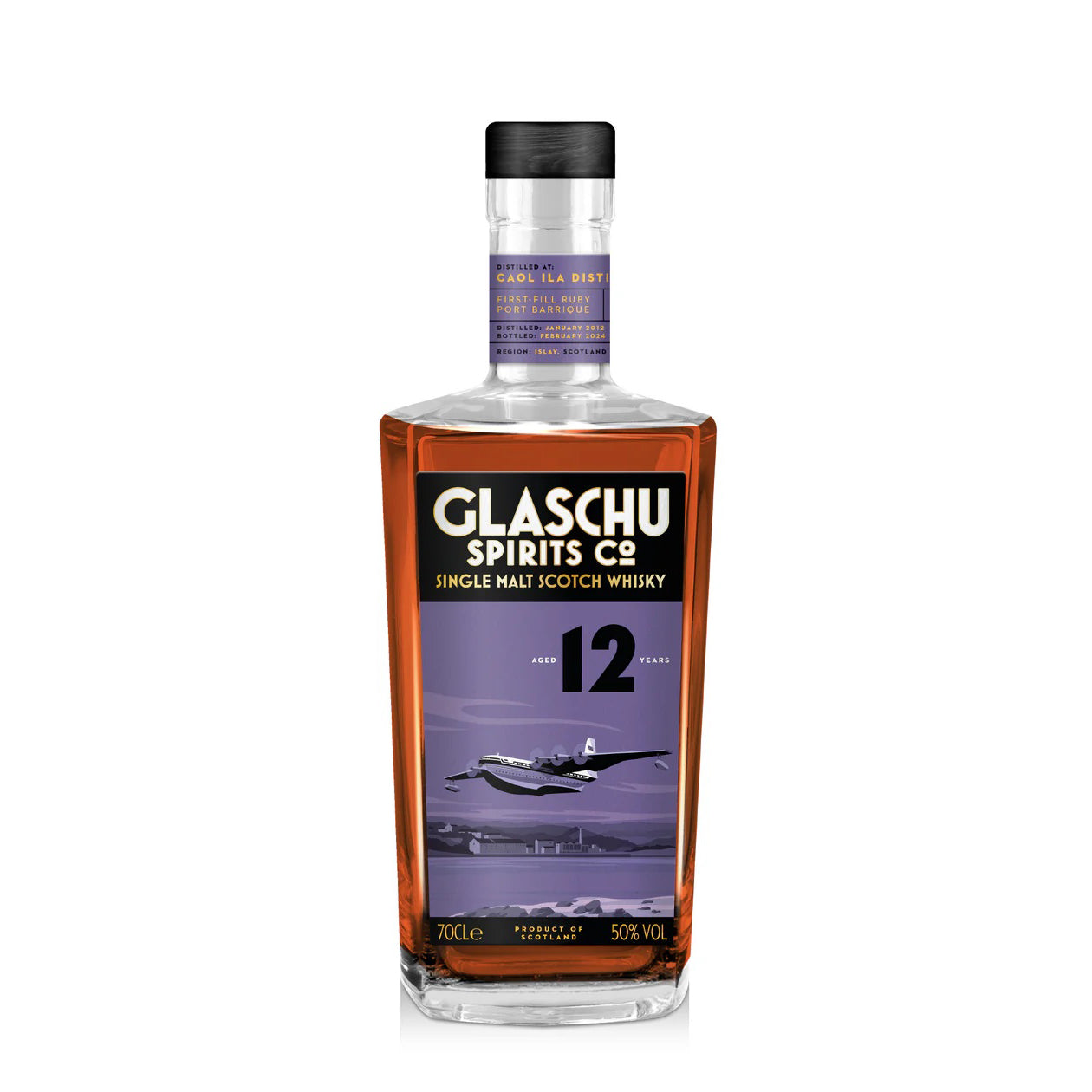 Caol Ila 12, Single Cask, Ruby Port Barrique Single Malt Whisky - Glaschu Spirits Co