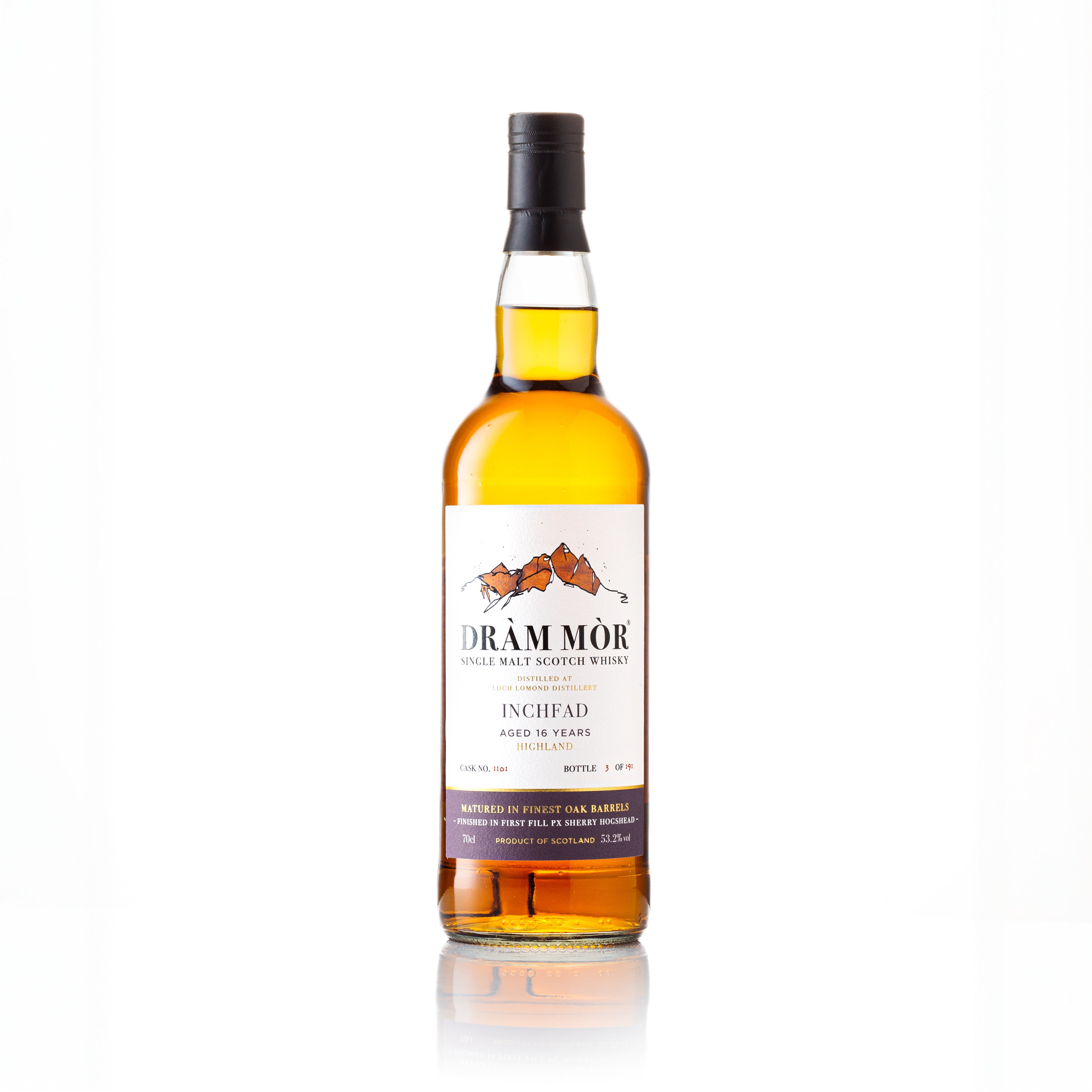 Dràm Mòr, Inchfad 16 - Destilado en Loch Lomond, whisky de pura malta