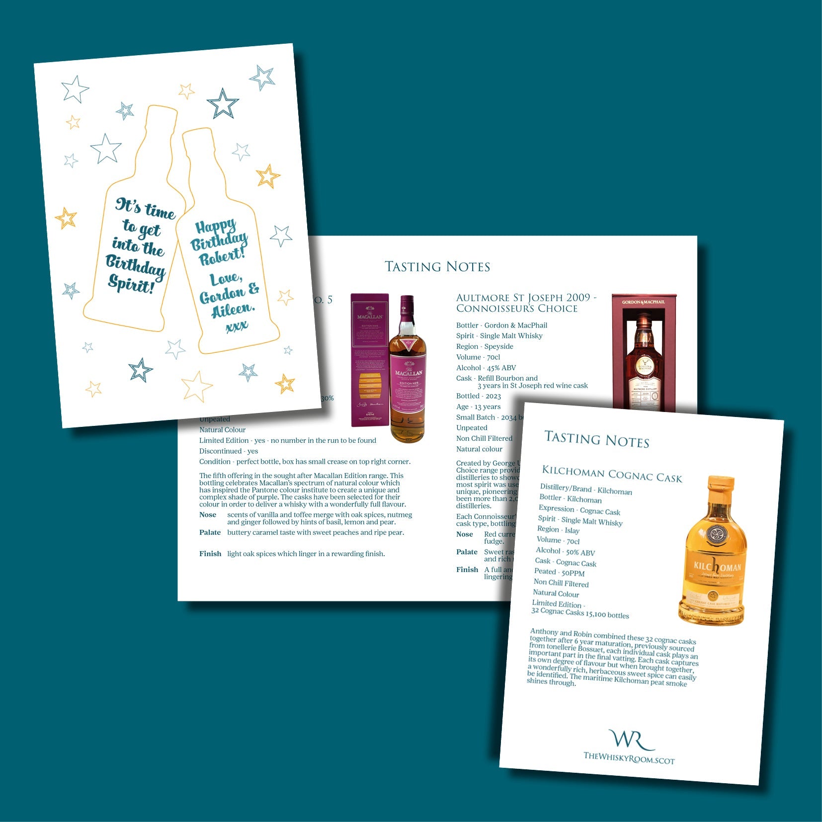 Gift Wrapping with Personalised Tasting Booklet