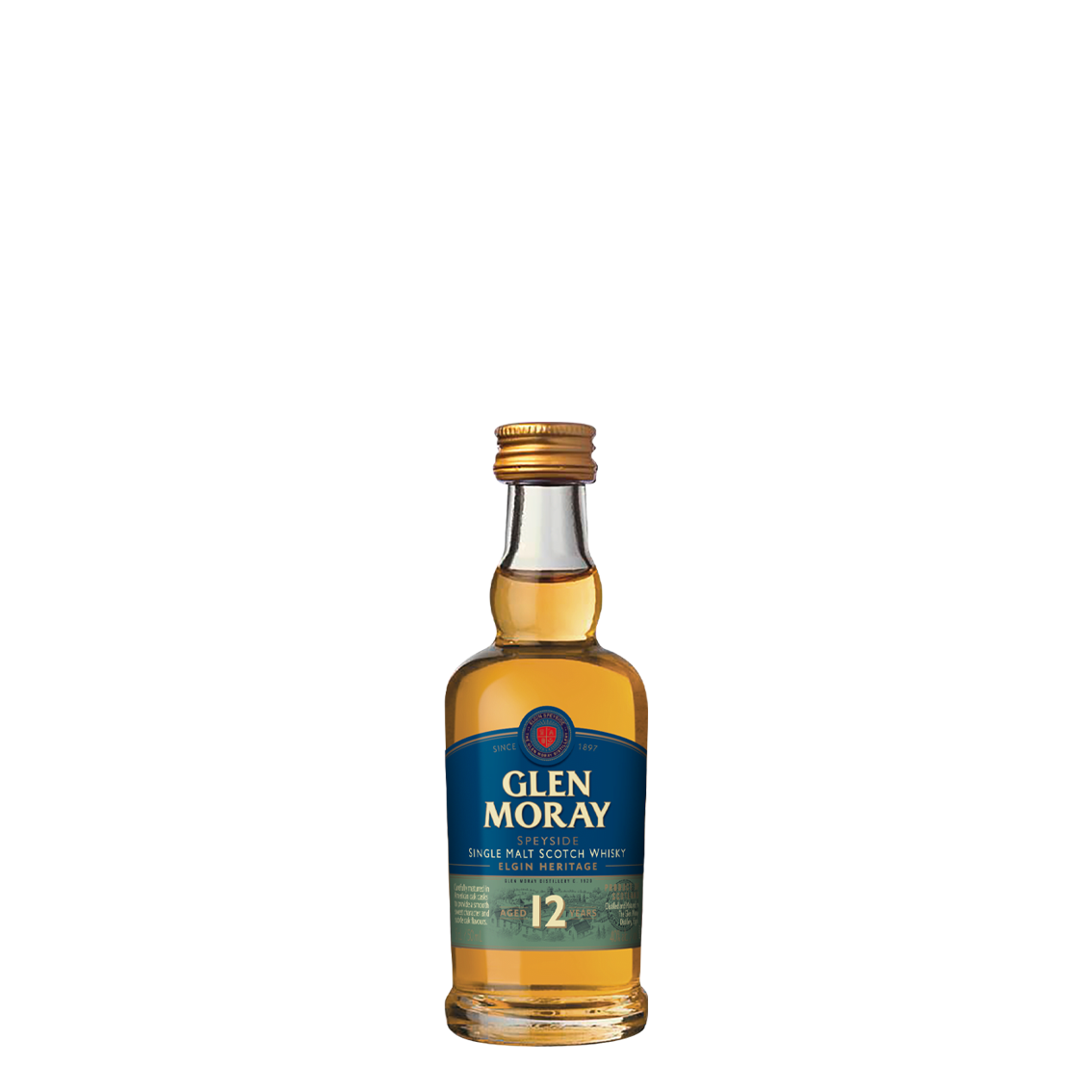 Glen Moray 12 Single Malt Whisky, 5cl - Miniature