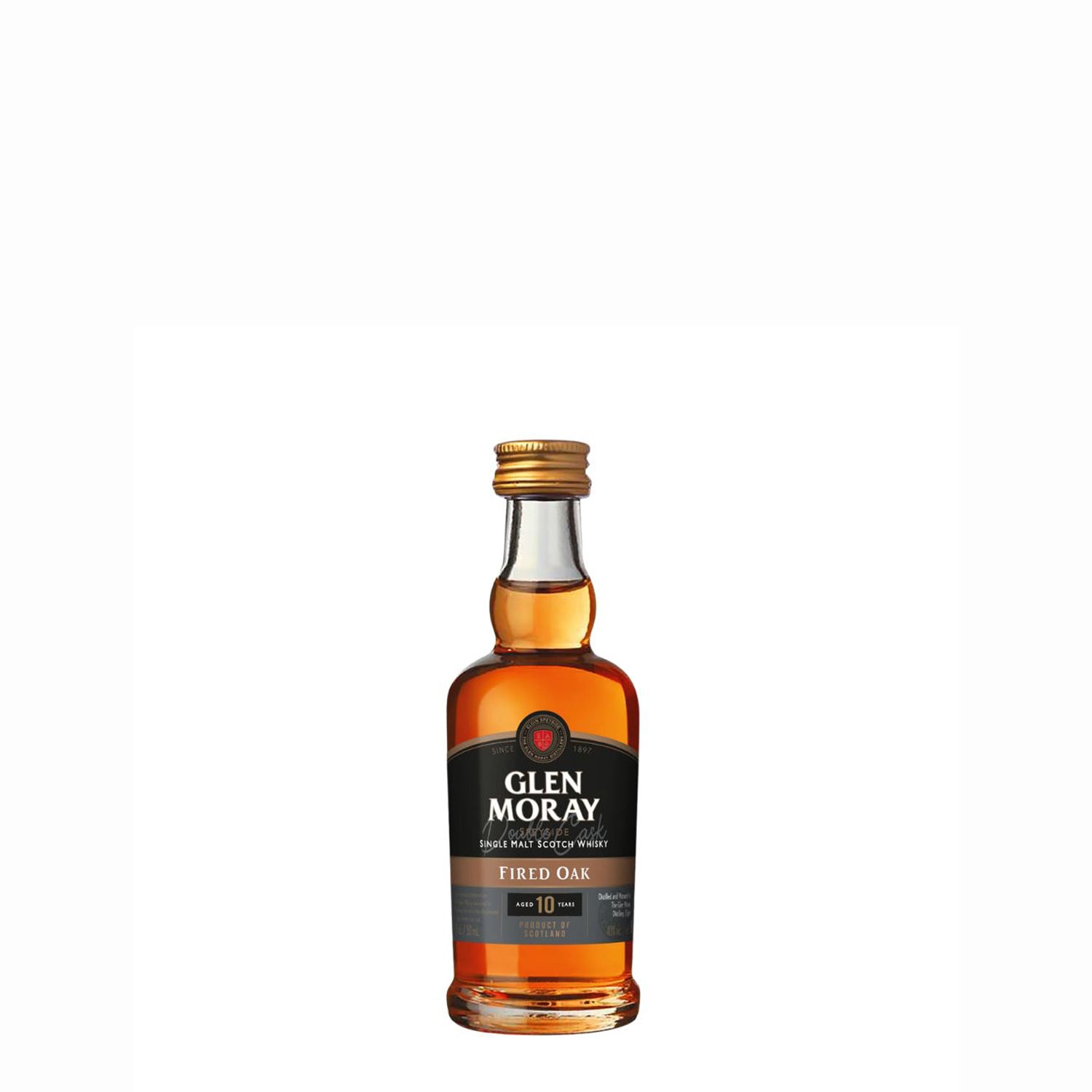 Glen Moray Fired Oak Cask Finish - Single Malt Whisky, 5cl Miniature