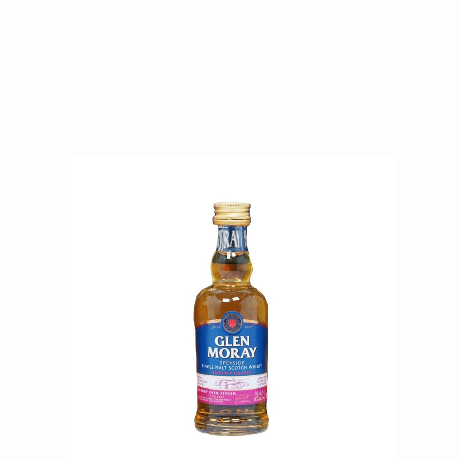 Glen Moray Sherry Cask Finish - Single Malt Whisky, 5cl Miniature