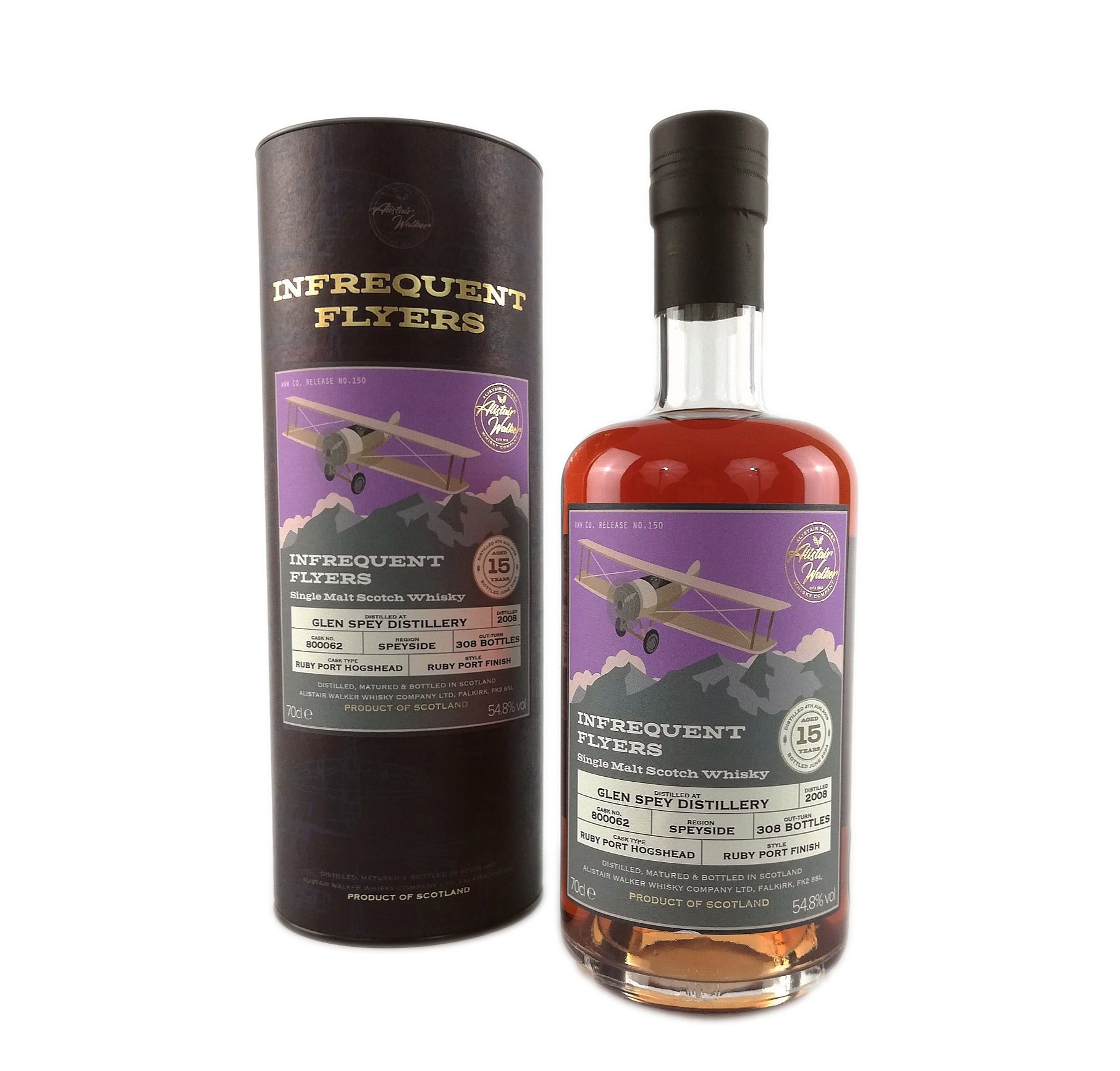 Glen Spey 15, Single Cask, Ruby Port, whisky de pura malta - Viajeros poco frecuentes