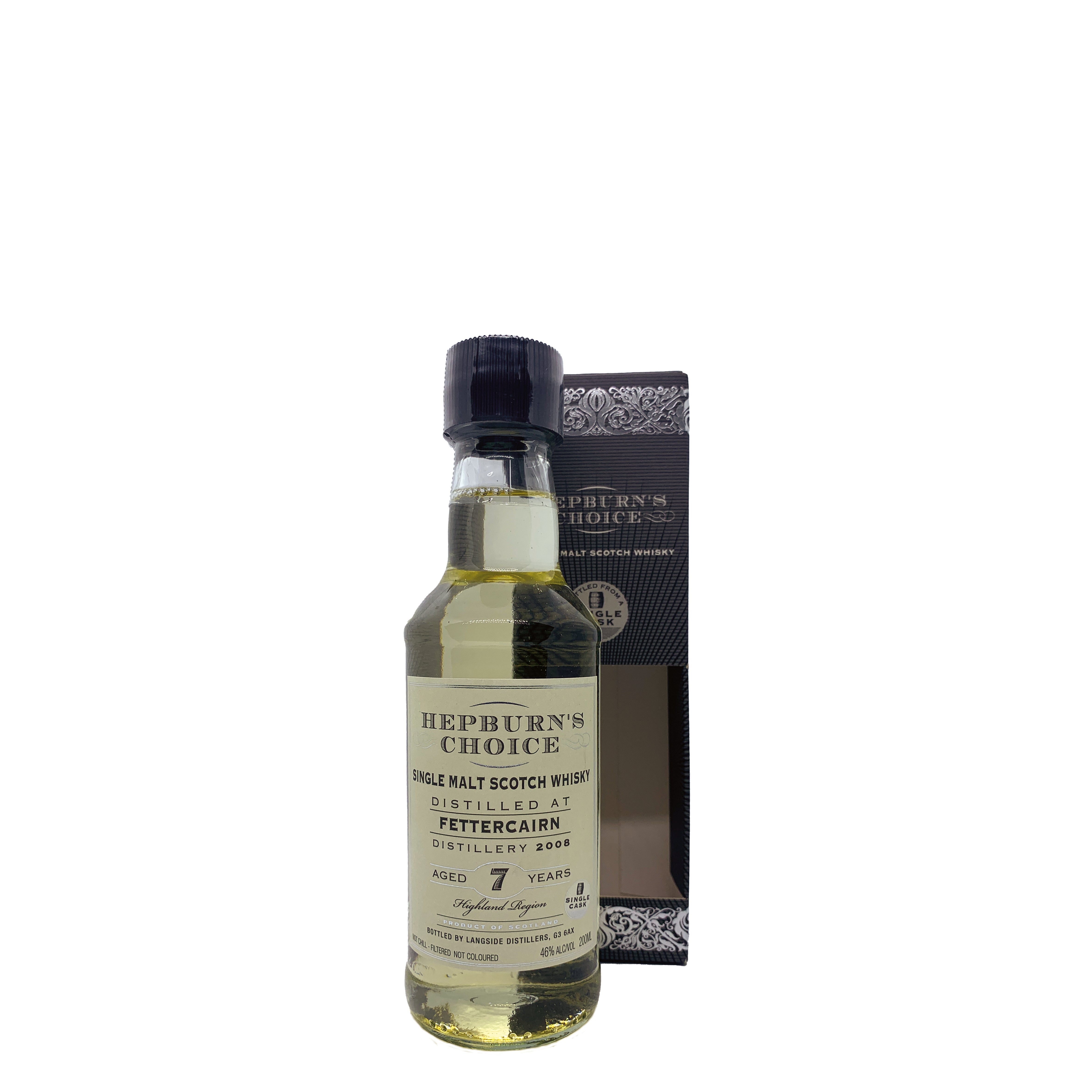 Whisky de malta simple Hepburn's Choice Fettercairn 7 años 20cl