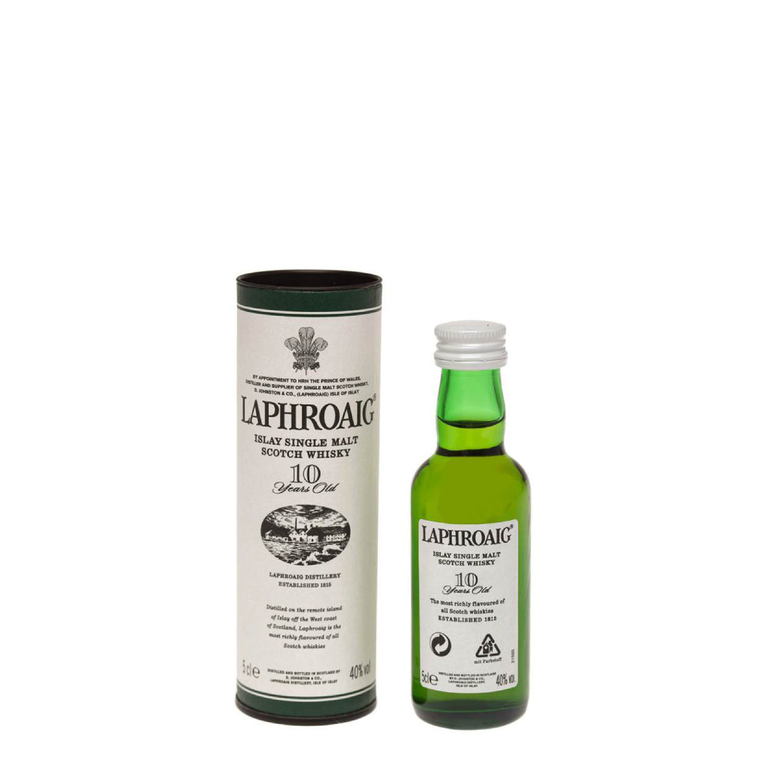 Laphroaig 10 Single Malt Whisky, 5cl - Miniature