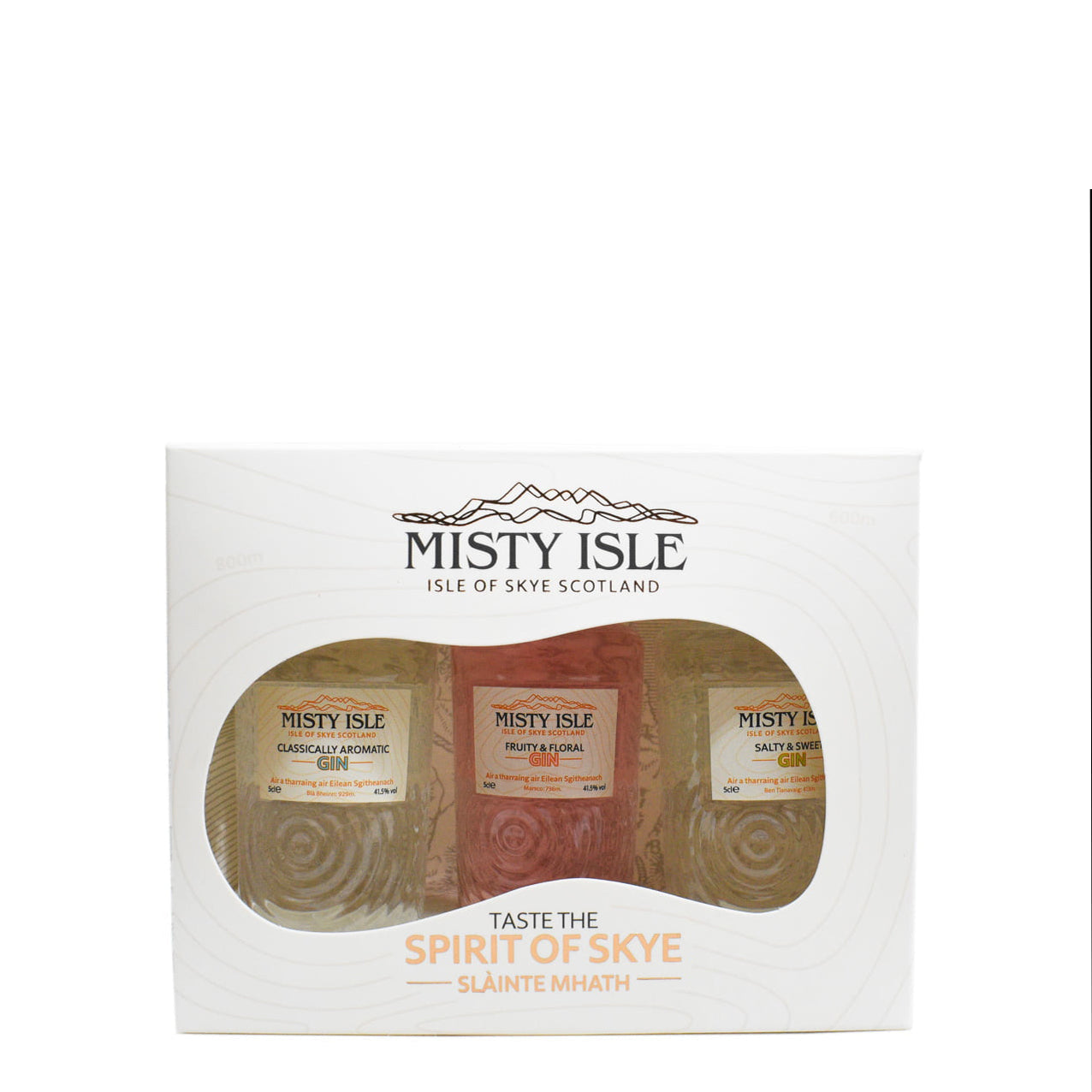 Ginebra Misty Isle, paquete de regalo: 3 botellas de 5 cl, Isla de Skye