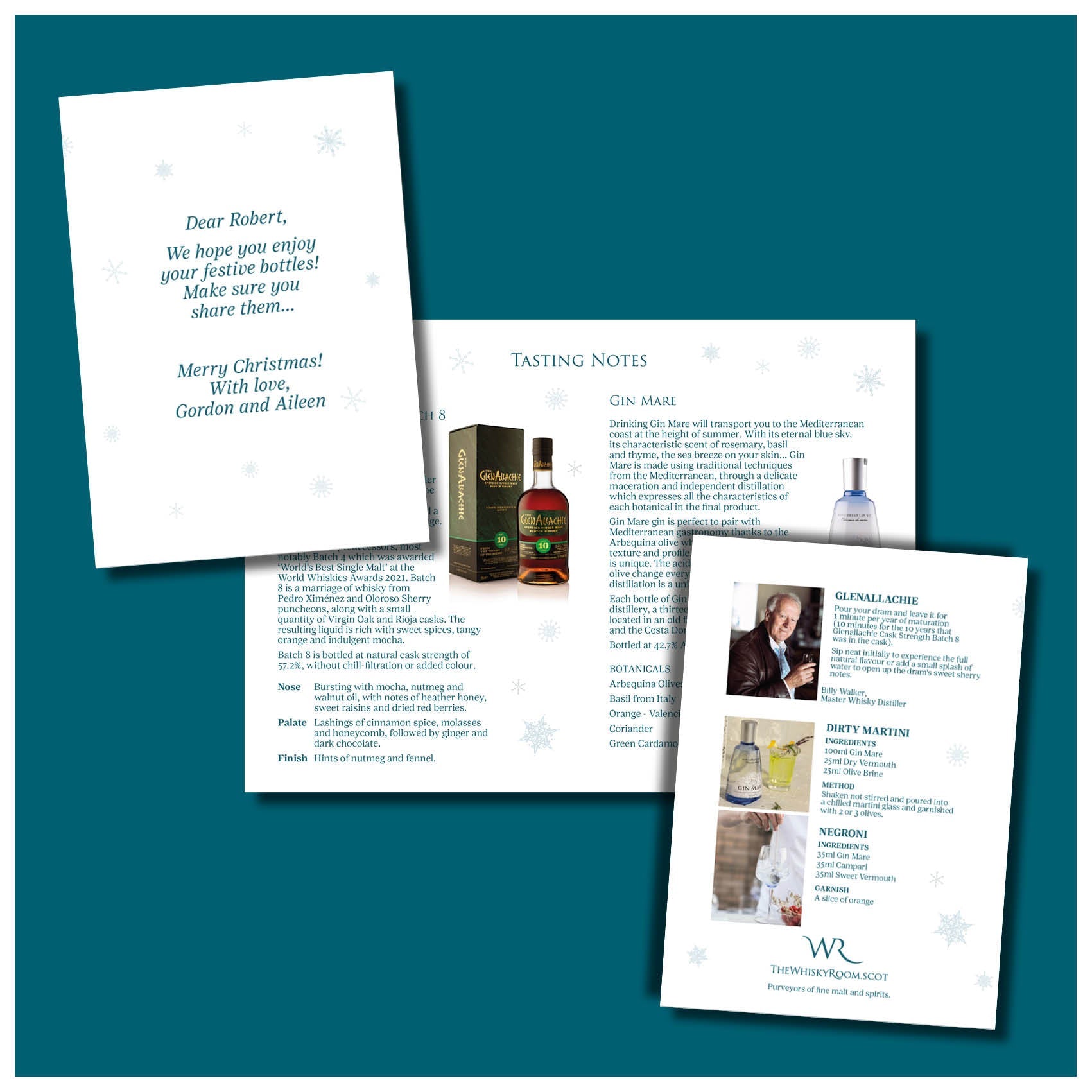 Personalised Christmas Gift/Tasting Notes booklet