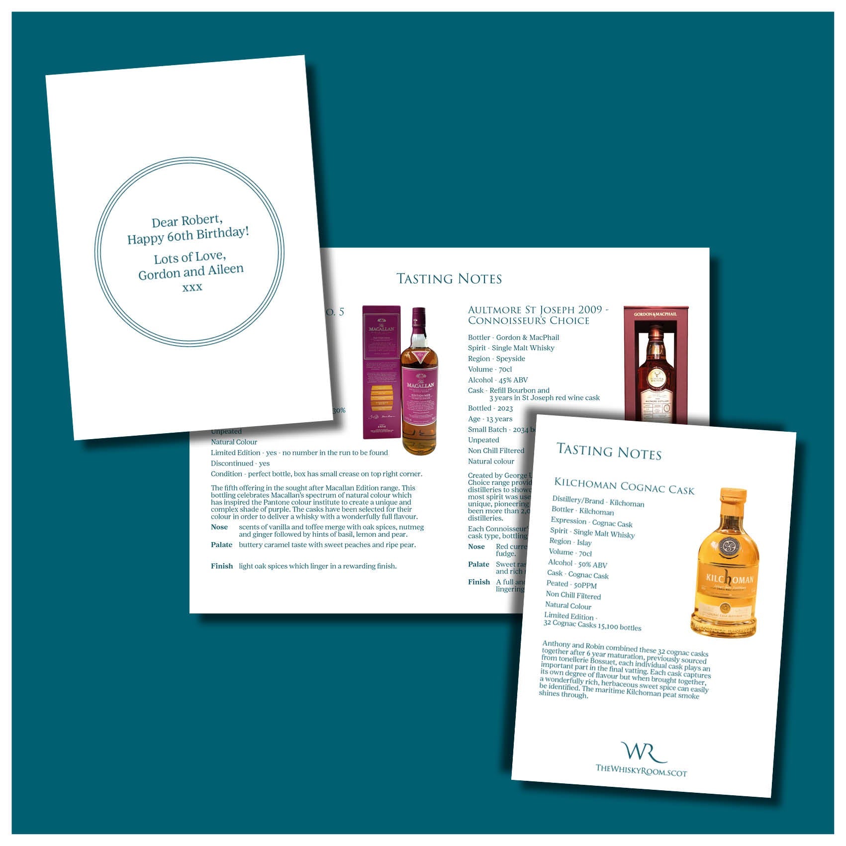 Personalised Non-Christmas Gift/Tasting Notes booklet