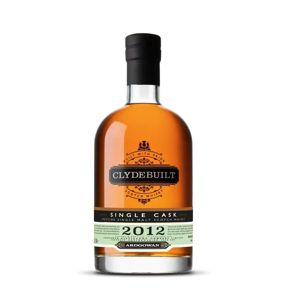 Ardgowan Clydebuilt 12 Year Old Single Cask AS041 Manzanilla Hogshead Malt Whisky Blended 70cl