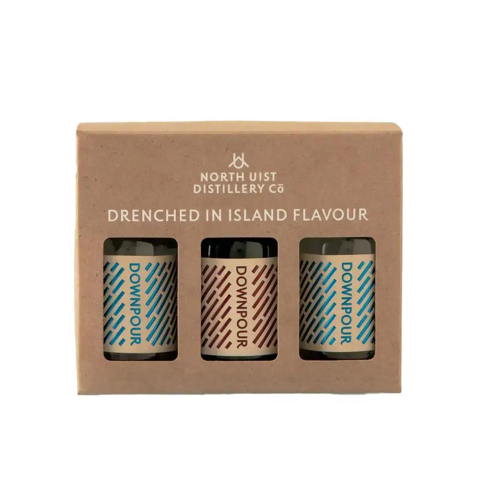 Downpour Gin Gift Pack 3x5cl North Uist Distillery gift pack
