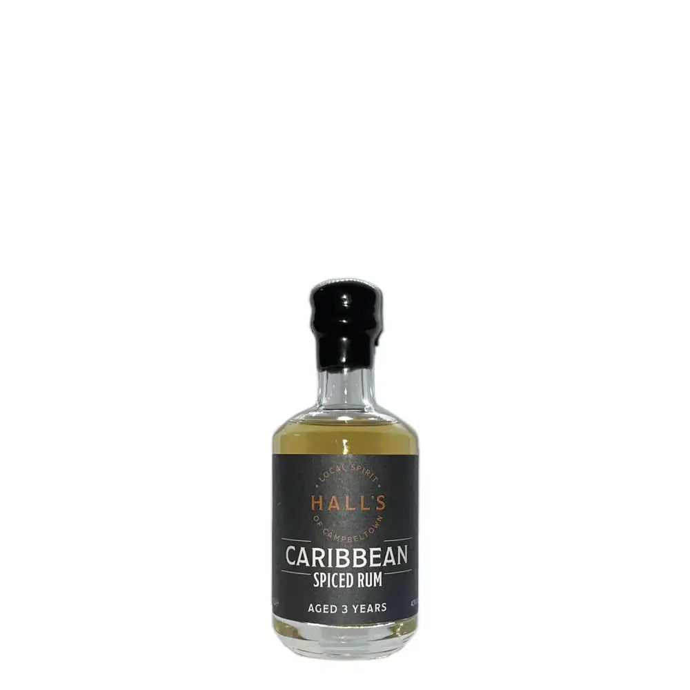 Hall’s Spiced Caribbean 3 year old Rum - 5cl Miniature - miniature
