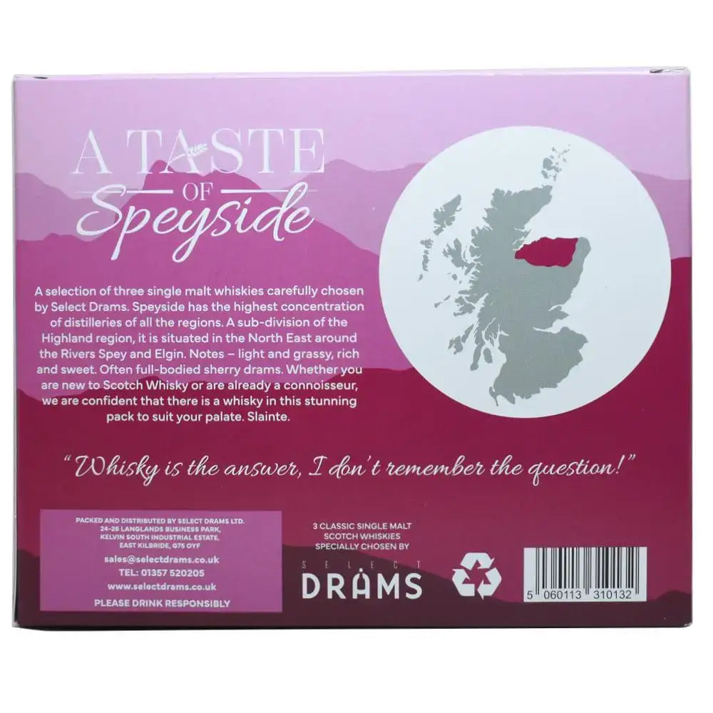 A Taste of Speyside Gift Pack 3x5cl Single Malt Whisky gift pack